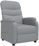 vidaXL Massagesessel Hellgrau Stoff 321226