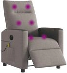 vidaXL Massagesessel Elektrisch Taupe Stoff 3324050