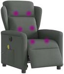 vidaXL Massagesessel Elektrisch Dunkelgrau Stoff 3303125
