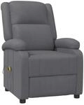 vidaXL Massagesessel Grau Kunstleder 340165