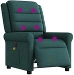 vidaXL Massagesessel Elektrisch Dunkelgr&uuml;n Stoff 3303310