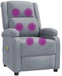vidaXL Massagesessel Hellgrau Stoff Modell 31
