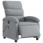 vidaXL Massagesessel Elektrisch Hellgrau Samt Modell 4