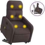 vidaXL Massagesessel mit Aufstehhilfe Dunkelbraun Stoff Modell 12