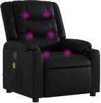 vidaXL Massage-Relaxsessel Kunstleder Schwarz 3206831