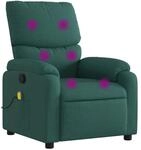 vidaXL Massagesessel Dunkelgr&uuml;n Stoff Modell 6