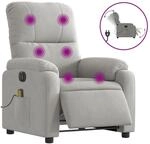 vidaXL Massagesessel Elektrisch Hellgrau Mikrofasergewebe