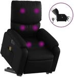 vidaXL Massagesessel mit Aufstehhilfe Elektrisch Schwarz Kunstleder Modell 8