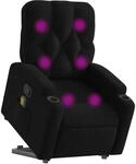 vidaXL Massagesessel mit Aufstehhilfe Schwarz Stoff Modell 8