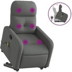 vidaXL Massagesessel mit Aufstehhilfe Dunkelgrau Samt Modell 15