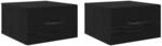 vidaXL Nachttisch 2 Stk Schwarz Eichen-Optik 35 x 35 x 20 cm 882355
