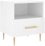 vidaXL Nachttisch Wei&szlig; 40x35x47,5 cm Holzwerkstoff 827404