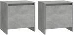 vidaXL Nachttische 2 Stk Betongrau 45x34x44,5 cm Holzwerkstoff 809872