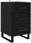vidaXL Nachttisch Schwarz Eichen-Optik 40 x 40 x 66 cm Holzwerkstoff 882145