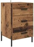 vidaXL Nachttisch mit Schubladen Altholz 40 x 40 x 66 cm Holzwerkstoff 882125