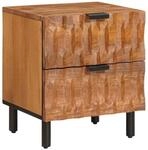 vidaXL Nachttisch Braun 40 x 33,5 x 46 cm Massivholz Mango 4017898