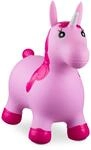 Relaxdays H&uuml;pftier Einhorn Kunststoff Pink 52 cm x 26 cm x 62 cm 1,4 kg