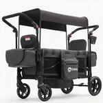 Sekey Bollerwagen Kinder Zwillingsmodus Schwarz