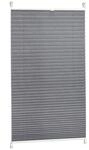 Relaxdays Plissee Rollo Polyester Grau Halbtransparent Ohne Bohren 90 cm x 130 cm