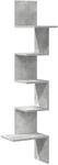 vidaXL Wand-Eckregal Betongrau 32x32x127,5 cm Holzwerkstoff 860520
