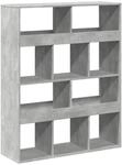 vidaXL B&uuml;cherregal Betongrau 100x33x125,5 cm Holzwerkstoff 3309360