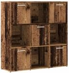 vidaXL B&uuml;cherregal Altholz-Optik 90x28x90 cm Holzwerkstoff 856058