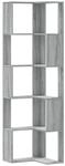 vidaXL B&uuml;cherregal 5 B&ouml;den Grau Sonoma 50x50x179 cm Holzwerkstoff 852587