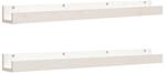 vidaXL Wandregale 2 Stk Wei&szlig; 110x12x9 cm Massivholz Kiefer 823595