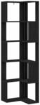 vidaXL B&uuml;cherregal Schwarz Eichen-Optik 50 x 50 x 179 cm 868049