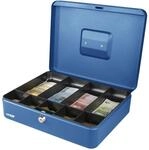 HMF 10019-05 Geldkassette Scheinf&auml;cher M&uuml;nzf&auml;cher 30 x 24 x 9 cm Blau