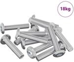 vidaXL Schraube mit Sperre Uni 2647 Stk Silber Stahl 864570