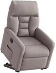 vidaXL Relaxsessel mit Aufstehhilfe Elektrisch Taupe Stoff 3303059