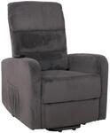 MCW Fernsehsessel K62 Liegefunktion Aufstehhilfe Metall Stoff/Textil Dunkelgrau