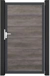 GroJa Tor 1-flg. Basicline Premium 100 cm x 180 cm Monument Oak Rahmen DB703