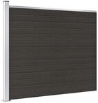 vidaXL Zaunelement WPC 175x146 cm Schwarz 148985