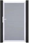 GroJa Steckzaun Tor BasicLine Universal-DIN EV1 Silbergrau