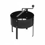 Relaxdays Gartensieb Carbonstahl Schwarz mit Handkurbel 56 cm x 40 cm 2,5 kg