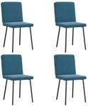 vidaXL Esszimmerst&uuml;hle 4 Stk Blau Samt 3315296