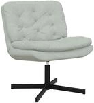 vidaXL Drehender Entspannungsstuhl Hellgrau 63 x 75 x 76 cm Samt 42007360