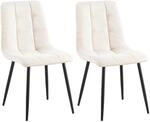CLP 2er Set Esszimmerstuhl Tilde creme/Cord