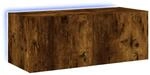 vidaXL TV-Wandschrank mit LED-Leuchten R&auml;uchereiche 80x35x31 cm 837289