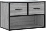 vidaXL TV-Schrank Grau Sonoma 60x31x39,5 cm Holzwerkstoff und Metall 848912