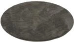 Pergamon Luxus Super Soft Hochflor Teppich Silky Rund Anthrazit 120x120cm