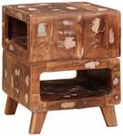 vidaXL Beistelltische Mehrfarbig 40 x 40 x 49 cm Massives Altholz 4104554