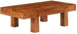 vidaXL Couchtisch Massivholz mit Honigfarbenem Finish 100x50x30 cm 245655