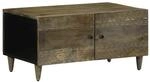 vidaXL Couchtisch Hellgrau 80x50x40 cm Massivholz Mango 4017797