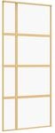 vidaXL Schiebet&uuml;r Golden 90x205 cm ESG-Klarglas und Aluminium 155191
