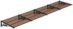 vidaXL T&uuml;rvordach Schwarz 396x90 cm Polycarbonat 153703