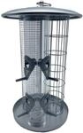 Relaxdays Vogelfutterstation Eisen Kunststoff Silber 3-in-1 Wetterfest Zum Aufh&auml;ngen