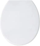MSV WC-Sitz mit Edelstahl-Scharnieren 45 cm x 37 cm x 5,6 cm Wei&szlig;